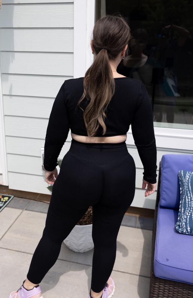 Conjunto deportivo manga larga color negro 2